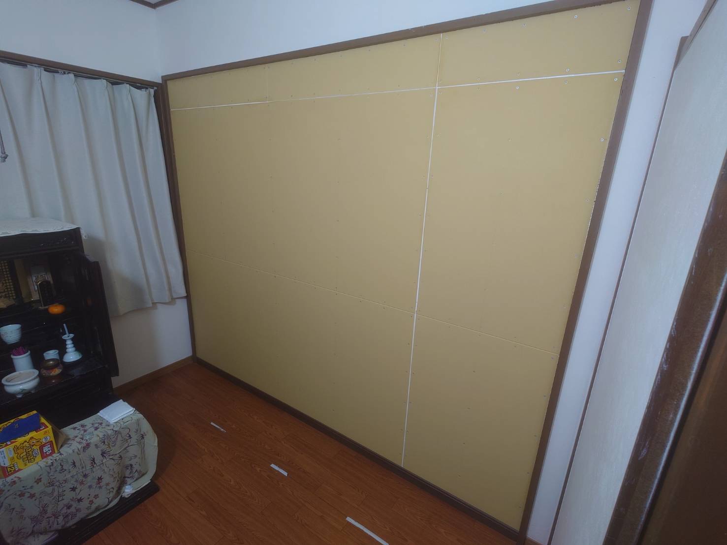 間仕切り壁造作中