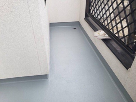 雨漏れにてバルコニーの防水修繕工事完了
